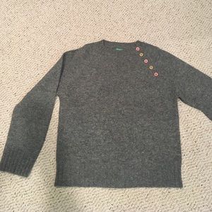 United Colors of Benetton gray merino sweater